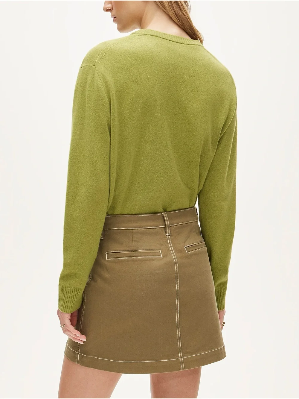 J. Crew Tuscan Olive Utility-pocket mini skirt